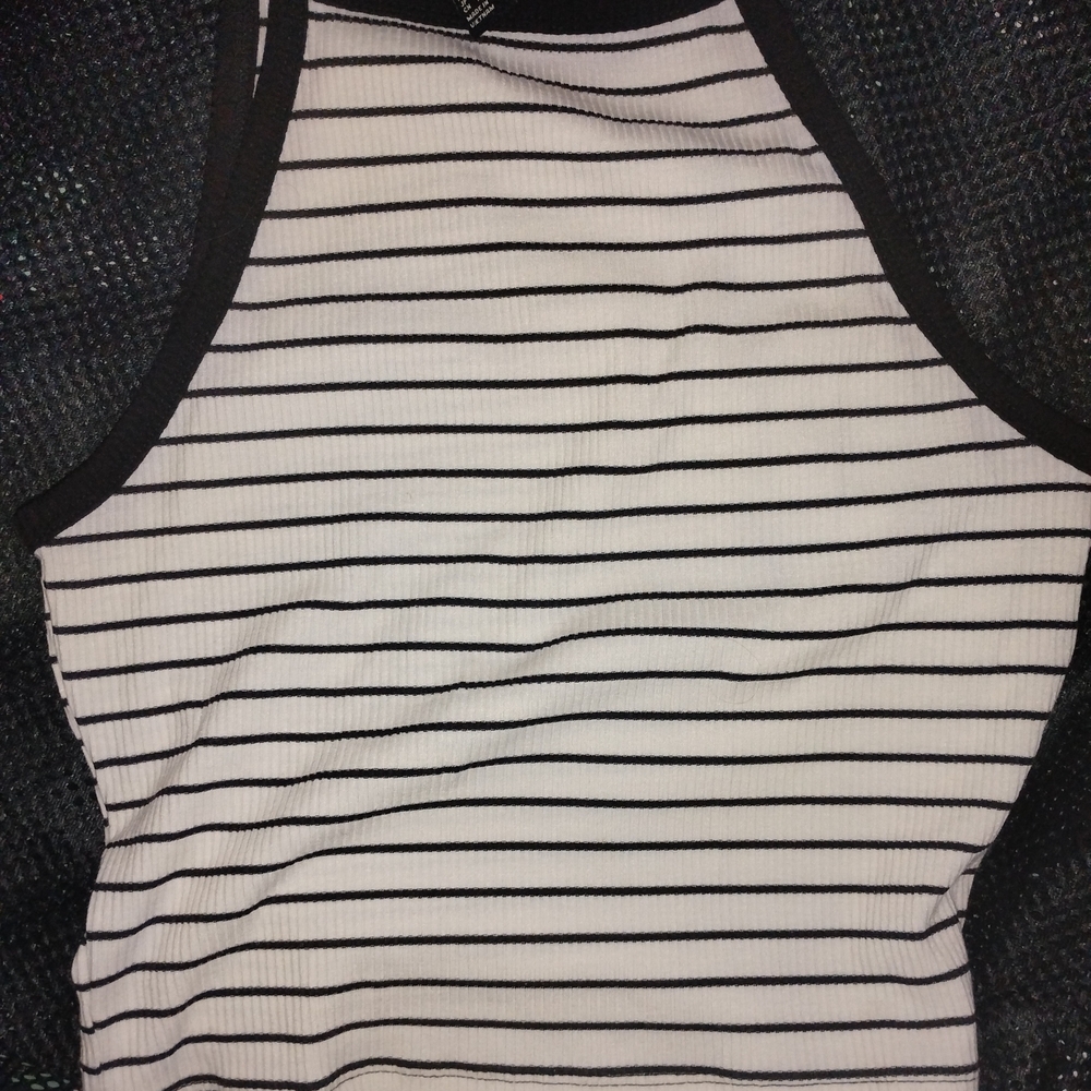 Forever 21 Monochrome Striped Top